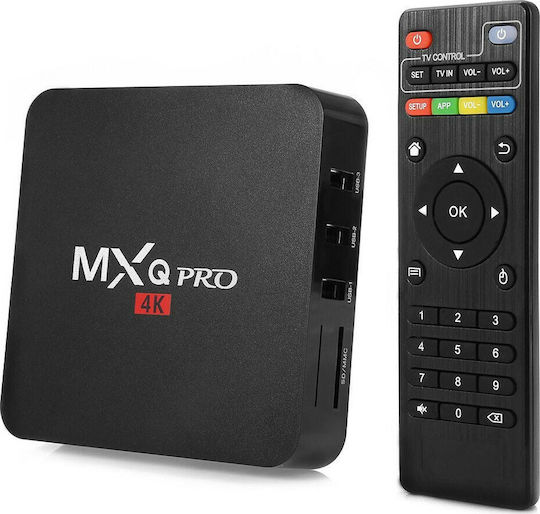 TV Box MXQ Pro 4K UHD with WiFi USB 2.0 4GB RAM and 64GB Storage Space with Operating System Android 10.0