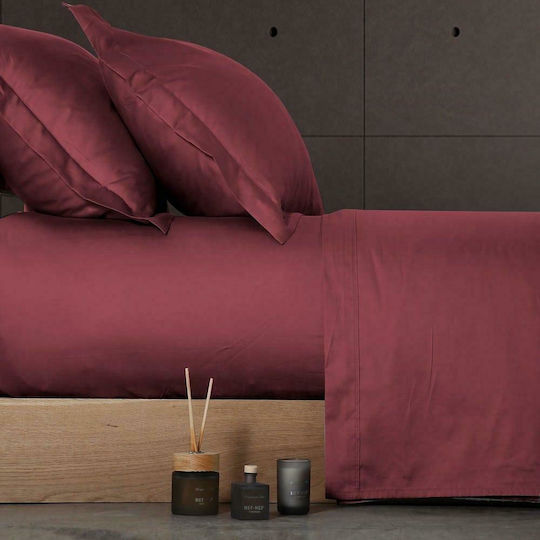 Nef-Nef Homeware Duvet Cover Set Cotton Queen with 2 Pillowcases 240x220 Elements Bordo