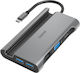 HAMA USB-C Stație de andocare cu HDMI 4K PD Ethernet Gri (00200102)