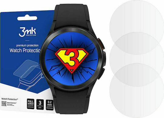 3MK FlexibleGlass Displayschutzfolie für das Galaxy Watch 4 Classic 46mm 3Stück
