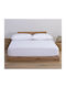 Nef-Nef Homeware Bettlaken King Size mit Gummiband 180x200+35cm. Jersey 200 White