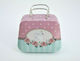 Christening Favor in Suitcase Swan Pink Made of Metal