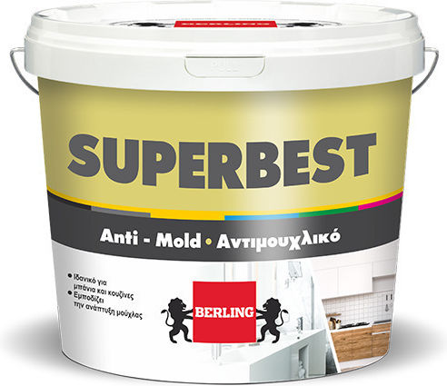 Berling Superbest Plastic Anti-Mildew Paint for Interior Use White 600ml