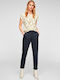 Red Label Damen Hoch tailliert Chino Hose Marineblau