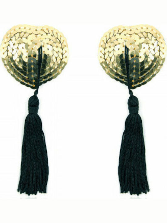 Naughty Toys Burlesque Sequin Nipple Covers Χρυσά