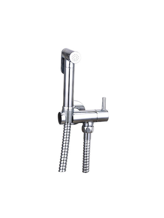 Interflex Round Wall Mounted Bidet Set Silver