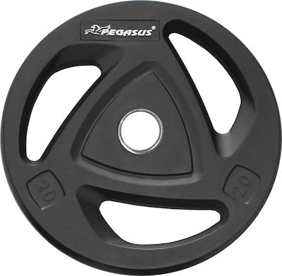 Pegasus Set Discuri De Tip Olimpic Cauciucate 1 x 20kg Φ50mm cu Mânere