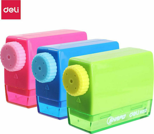 Deli R01201 Plastic Sharpener Barrel (Μiscellaneous Colours) 1pcs