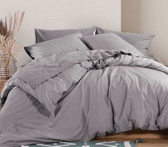 Nef-Nef Homeware Плик за Завивка Памучен Единичен 160x240 Basic 726 L.Grey