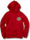 Volcom Kinder Sweatshirt mit Kapuze und Taschen Rot