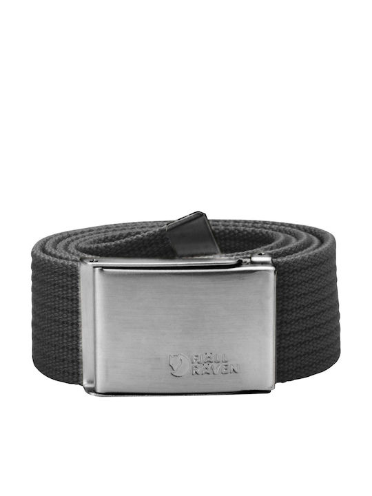 Wide Men's Belt Fabric Webbing Belt Dark Grey