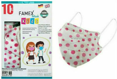 Famex Μάσκα Προστασίας FFP2 NR για Παιδιά με Polka Dots 1τμχ