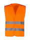 Kapriol Gilet HV Men's Safety Vest with Reflective Film Orange