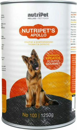 Nutripet Apollo Hrană Umedă pentru Câini în Conservă cu Carne 1250gr