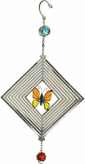 JK Home Decoration Διακοσμητικός Μελωδός Κήπου Μεταλλικό Με Πεταλούδα 38cm 2τμχ 30574
