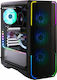 BitFenix Enso Mesh 4ARGB Геймърско бюро Midi Tower Компютърна кутия със страничен прозорец Черен