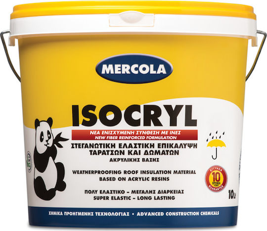 Mercola Isocryl Elastomer Acrilyc Insulating Sealing Polyurethane 10lt Red