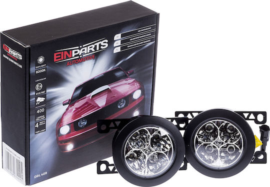 Einparts Rund Tagfahrleuchten Auto LED 12V 4W 2Stück