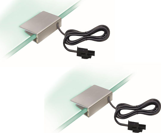 Polihome Arcan Dekorative Lampe Möbel Lampe Silber 2Stück