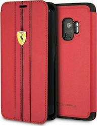 Ferrari Urban Leather Book Red (Galaxy S9)