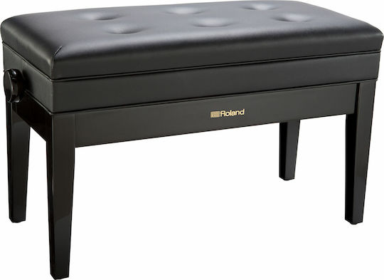 Roland Stool Piano Adjustable Polished Ebony L75xW33.5xH48-58cm