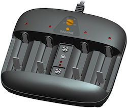 Minwa Φορτιστής 4 Μπαταριών Ni-Cd/Ni-MH Μεγέθους AA/AAA/9V/D Minwa Φορτιστής 4 Μπαταριών Ni-Cd/Ni-MH Μεγέθους AA/AAA/9V/D