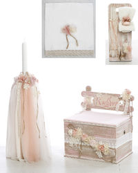 Bellissimo Λουλούδια Baptism Set with Theme Flowers 11pcs