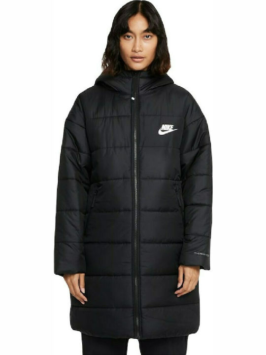 Nike Therma Fit Repel Μακρύ Γυναικείο Puffer Μπουφάν για Χειμώνα Μαύρο  DJ6999-010 | Skroutz.gr