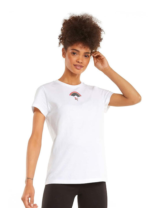 Puma As Graphic Damen T-Shirt Weiß