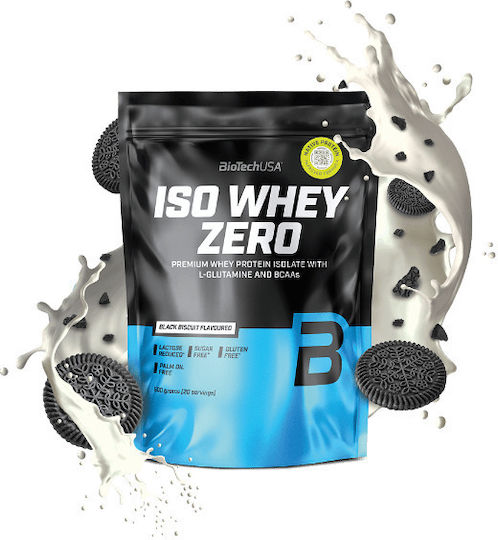 Biotech USA Iso Whey Zero Lactose Redused Protein Whey Gluten Free with Flavor Black Biscuit 500gr