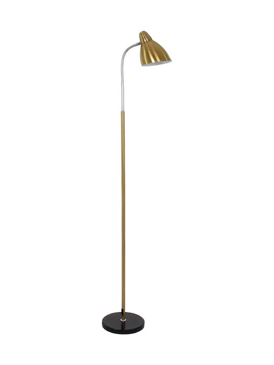 GloboStar Floor Lamp H155xW14.5cm. with Socket for Bulb E27 Gold