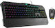 Asus TUF Gaming Combo K5 + M5 Gaming-Set Tastatur Volle Größe mit RGB-Beleuchtung & Maus (Englisch US) Schwarz