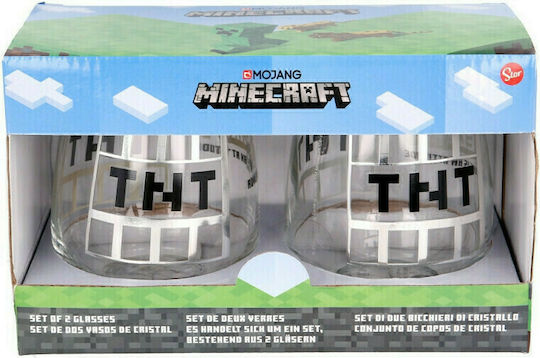 Paladone Minecraft Set of Glasses Water made of Crystal 510ml 2pcs