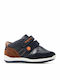 My First Steps Kids Sneakers with Scratch Navy Blue