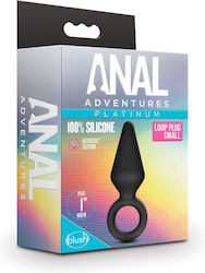 Blush Anal Adventures Platinum Silicone Anal Plug Πρωκτική Σφήνα Small Μαύρη 7.6cm
