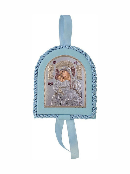 Slevori Axion Esti Saint Icon Kids Talisman with the Virgin Mary made of Silver 00209OVXLHG-BL-AA-1