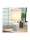 Globo Lighting Siula Ceramic Table Lamp for Socket E14 with White Shade and Base