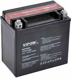 Vipow Μπαταρία Μοτοσυκλέτας YTX14-BS με Χωρητικότητα 12Ah 150x87x145mm