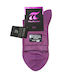 Pournara Women's Solid Color Socks Purple