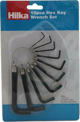 Hilka Set 10 Allen Wrenches L