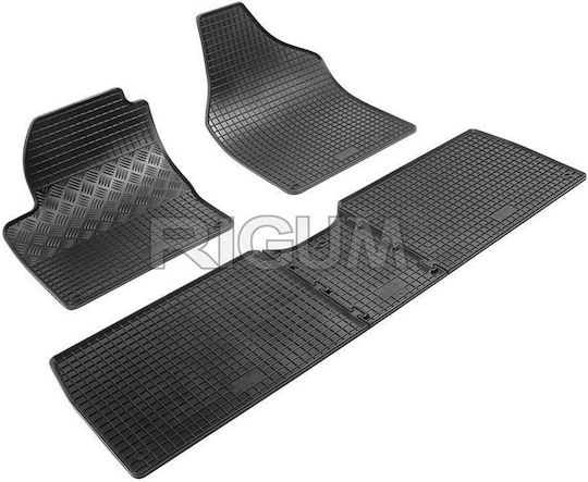 Rigum Set of Front and Rear Mats 5pcs Tray Type for Seat Alhambra Volkswagen Sharan Ford Galaxy 1996-2010 Black