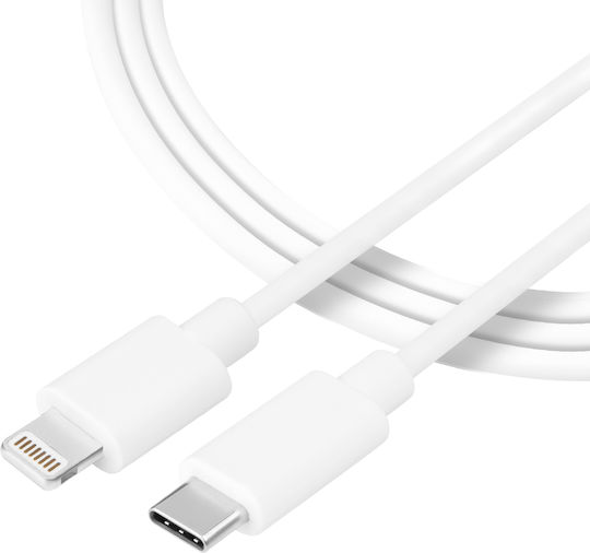 Tactical 017 USB-C към Lightning кабел Бял 1м (57983104161)