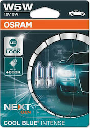 Osram Lămpi Autoturismului Blue Intense Nextgeneration Blister W5W Halogen 4000K Alb natural 12V 5W 2buc