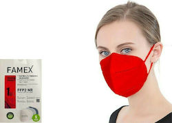 Famex Particle Filtering Half Mask FFP2 NR Schutzmaske FFP2 Rot 1Stück