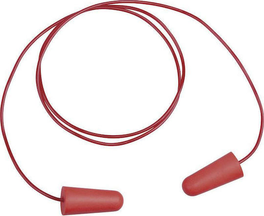 Delta Plus CONICCO200 Earplugs with Safety Cord in Red Colour 200 Pieces
