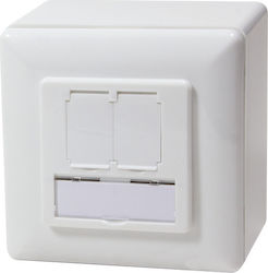 LogiLink Double Network Socket RJ45 White NP0035A