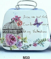 Christening Favor in Small Suitcase made of Metal 7.5x3.5cm