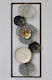 HomeMarkt Decorativ de Perete din Metal Negru, Alb, Argintiu 74.5x4x28.5cm 1pcs