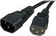 Powertech IEC C13 - IEC C14 Cable 5m Μαύρο (CAB-P026)