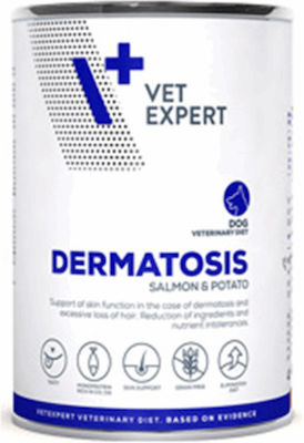 VetExpert Dermatosis Canned Grain Free Wet Dog Food with Potatoes and Salmon 1 x 400gr